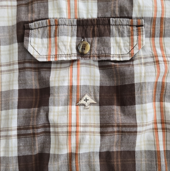 Vintage Y2K LRG Roots and Equipment Plaid Bomber Jacket Mens 4X Brown Orange - Picture 11 of 16